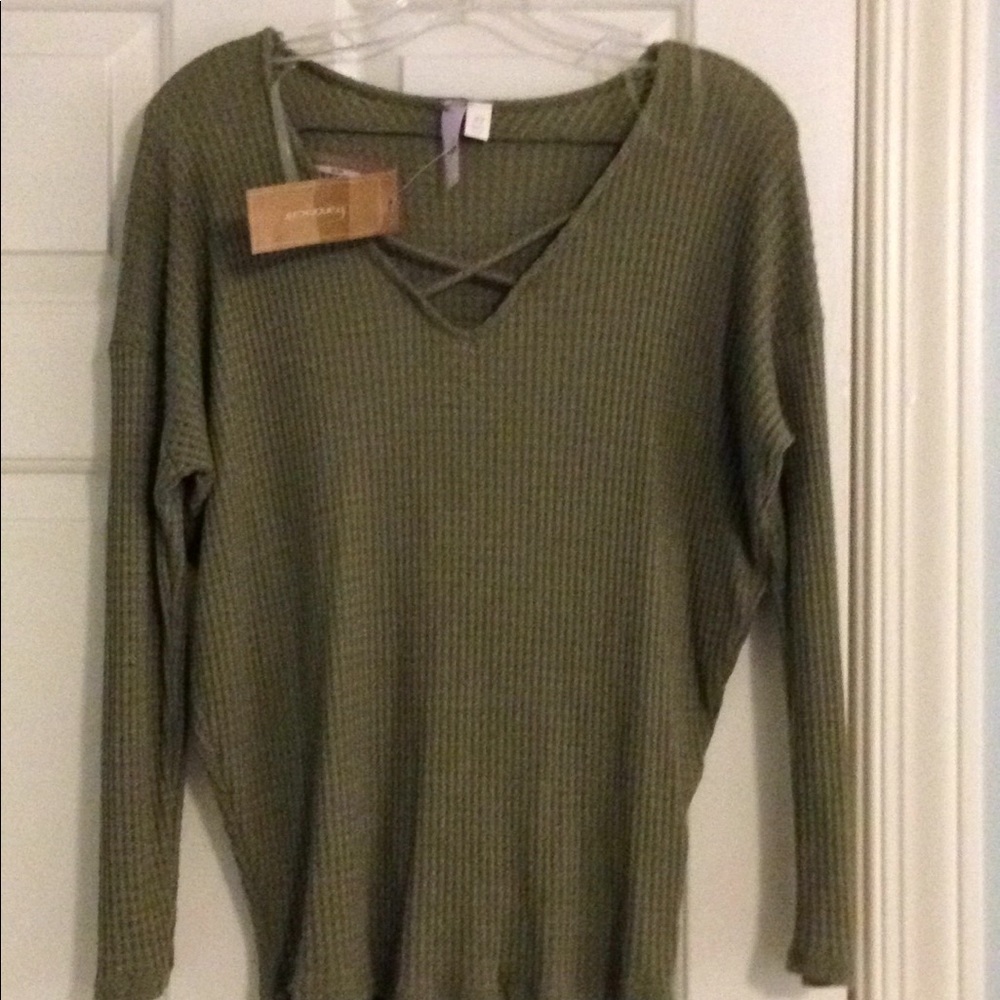 Green olive thermal sweater